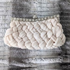 Elegant Bridal Event Braided Pattern Clutch